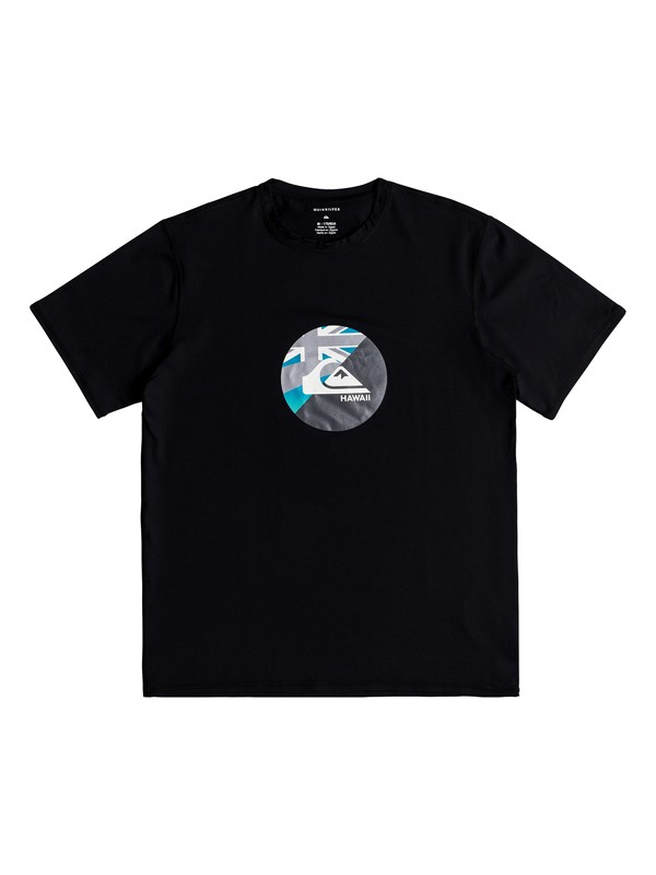 quiksilver, Men's Country Logo Short Sleeve UPF 50 Rash Guard, BLACK (kvj0) 0 Men's Country Logo Short Sleeve UPF 50 Rash Guard EQYWR03125 Quiksilver