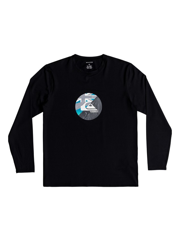 quiksilver, Country Logo Long Sleeve UPF 50 Rash Guard, BLACK (kvj0) 0 Country Logo Long Sleeve UPF 50 Rash Guard EQYWR03126 Quiksilver