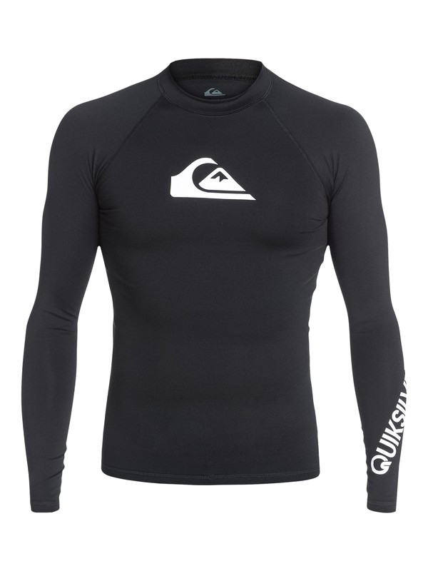 quiksilver, All Time Long Sleeve UPF 50 Rashguard, BLACK (kvj0) 0 All Time Long Sleeve UPF 50 Rashguard Black EQYWR03137 Quiksilver