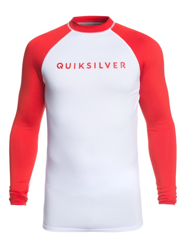 quiksilver, Always There Long Sleeve UPF 50 Rashguard, HIGH RISK RED (rqc0) 0 Always There Long Sleeve UPF 50 Rashguard Red EQYWR03143 Quiksilver