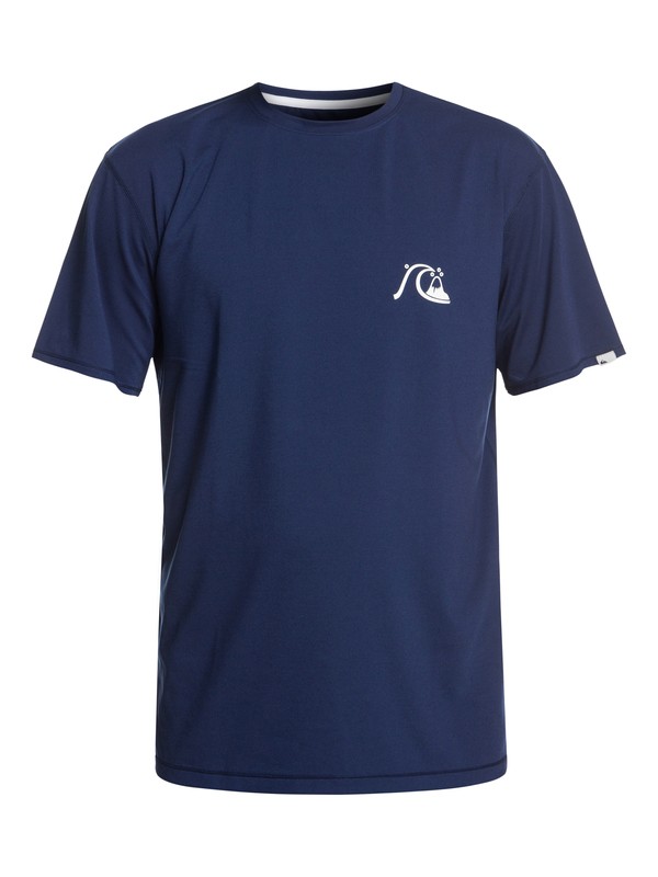 quiksilver, Bubble Logo Short Sleeve UPF 50 Surf Tee, MEDIEVAL BLUE (bte0) 0 Bubble Logo Short Sleeve UPF 50 Surf Tee Blue EQYWR03151 Quiksilver