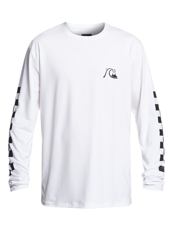 quiksilver, Turbo Long Sleeve UPF 50 Surf Tee, WHITE (wbb0) 0 Turbo Long Sleeve UPF 50 Surf Tee White EQYWR03152 Quiksilver