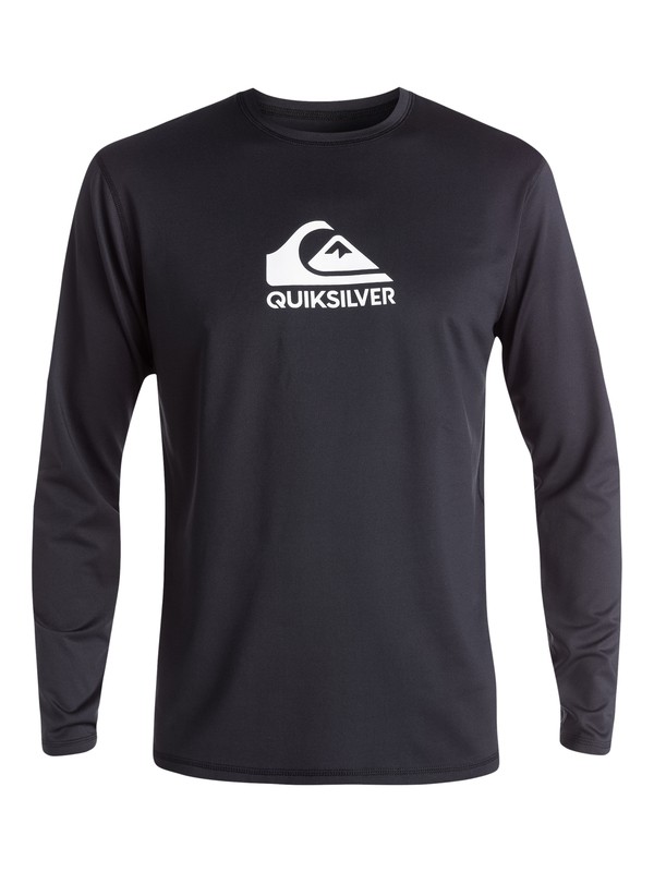 quiksilver, Solid Streak Long Sleeve UPF 50 Surf Tee, BLACK (kvj0) 0 Solid Streak Long Sleeve UPF 50 Surf Tee Black EQYWR03160 Quiksilver