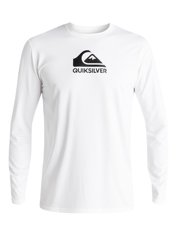 quiksilver, Solid Streak Long Sleeve UPF 50 Surf Tee, WHITE (wbb0) 0 Solid Streak Long Sleeve UPF 50 Surf Tee White EQYWR03160 Quiksilver