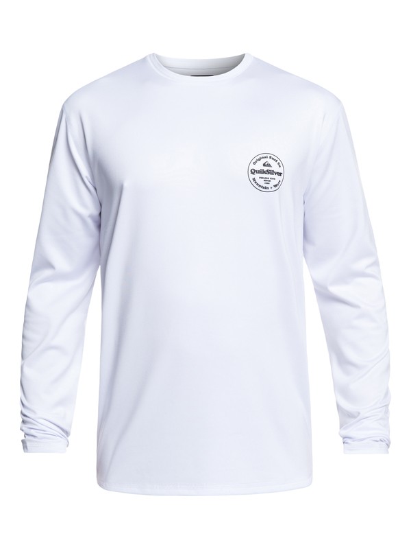 quiksilver, King Tide Long Sleeve UPF 50 Surf Tee, WHITE (wbb0) 0 King Tide Long Sleeve UPF 50 Surf Tee White EQYWR03163 Quiksilver