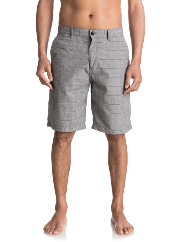 quiksilver, Regeneration Chino Shorts, DARK GREY HEATHER CHECK REGENE (kyh3) 0 Regeneration Chino Shorts Black EQYWS03425 Quiksilver