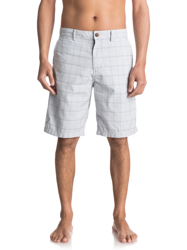 quiksilver, Regeneration Chino Shorts, LIGHT GREY HEATHER CHECK REGEN (sey3) 0 Regeneration Chino Shorts Grey EQYWS03425 Quiksilver