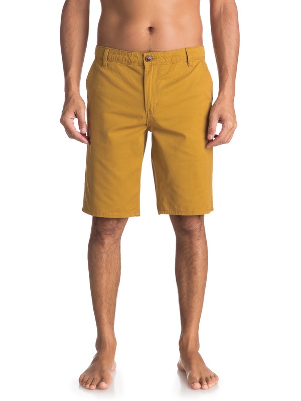 quiksilver, Everyday - Short Chino para Hombre, WOOD THRUSH (cmf0) 0 Everyday - Short Chino para Hombre Marron EQYWS03468 Quiksilver