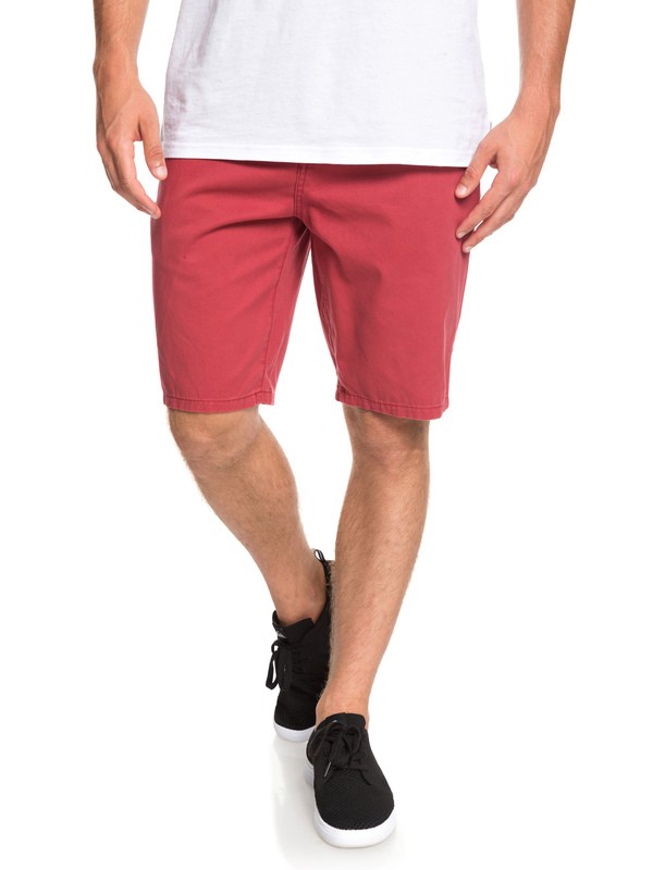 quiksilver, Everyday - Short Chino para Hombre, BRICK RED (rqn0) 0 Everyday - Short Chino para Hombre Rojo EQYWS03468 Quiksilver