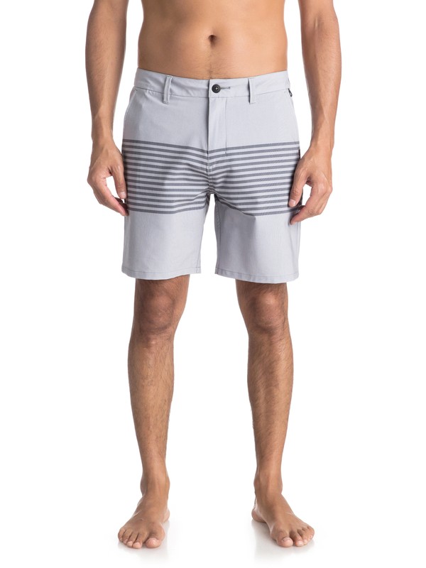 quiksilver, Echo Stripe 18" - Amphibian Board Shorts for Men, IRON GATE (kzm6) 0 Echo Stripe 18" - Amphibian Board Shorts for Men Black EQYWS03498 Quiksilver
