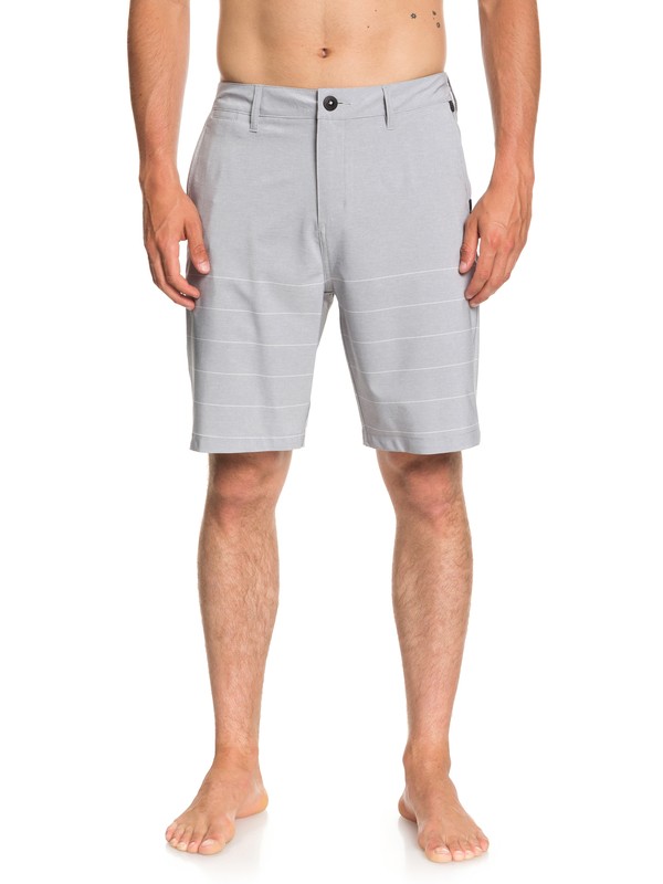 quiksilver, Union Stripe 20" Amphibian Shorts, SLEET (szp0) 0 Union Stripe 20" Amphibian Shorts Grey EQYWS03533 Quiksilver