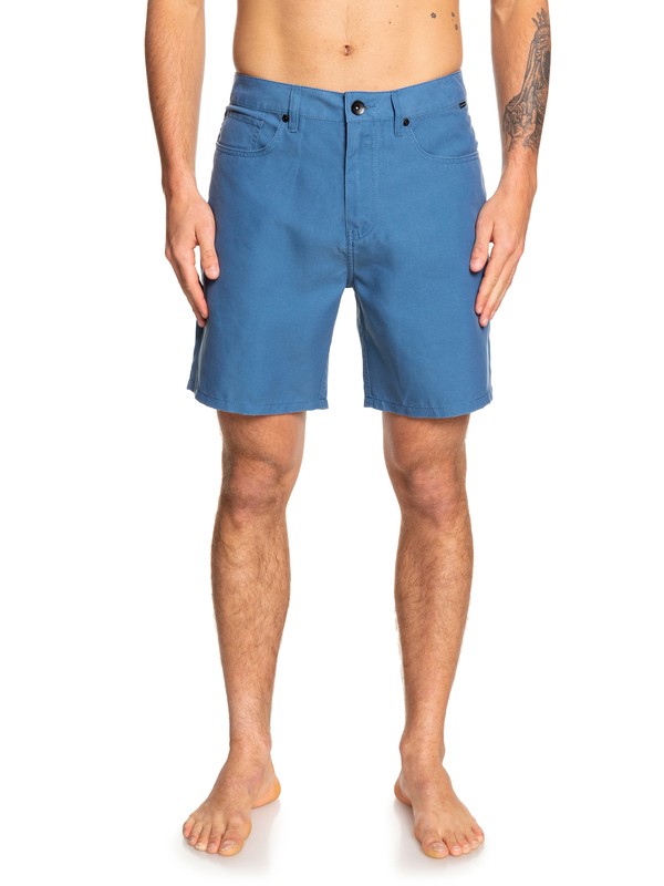 quiksilver, Nelson Surfwash 18" - Amphibian Board Shorts for Men, STELLAR (bnt0) 0 Nelson Surfwash 18" - Amphibian Board Shorts for Men Blue EQYWS03590 Quiksilver
