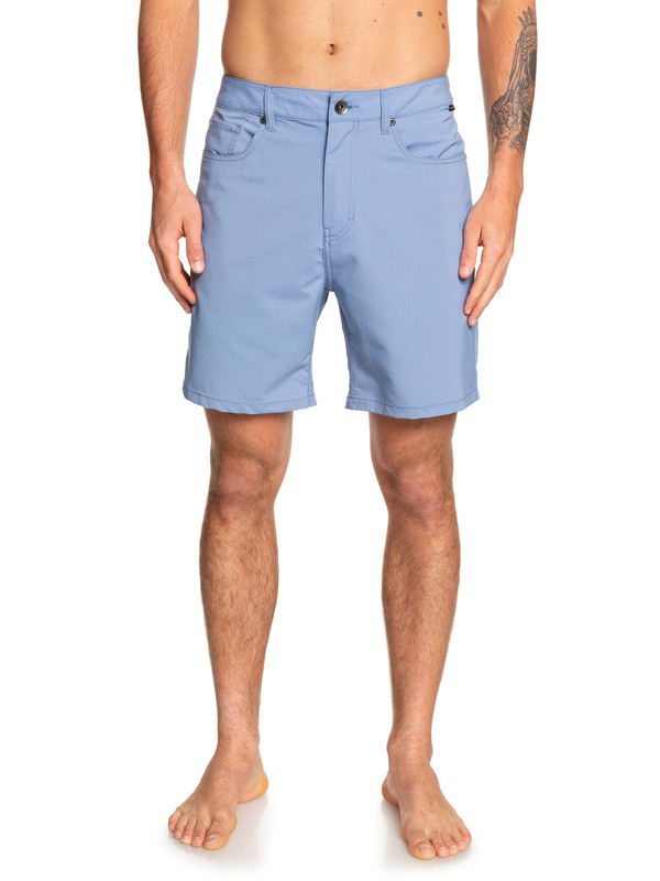 quiksilver, Nelson 18" - Amphibian Board Shorts for Men, STONE WASH (bkj0) 0 Nelson 18" - Amphibian Board Shorts for Men Blue EQYWS03592 Quiksilver