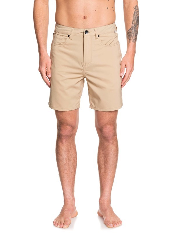 quiksilver, Nelson 18" - Amphibian Board Shorts for Men, PLAGE (ckk0) 0 Nelson 18" - Amphibian Board Shorts for Men Brown EQYWS03592 Quiksilver