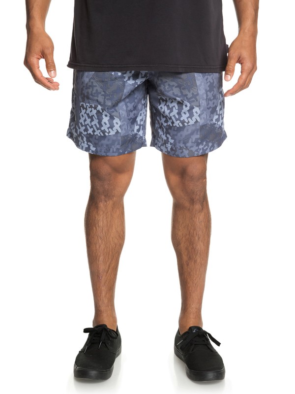 quiksilver, Originals Elasticized Shorts, STONE WASH CROSSTOWN (bkj6) 0 Originals Elasticized Shorts Blue EQYWS03596 Quiksilver