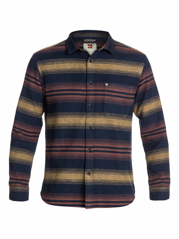 quiksilver, Skua Slim Fit Long Sleeve Flannel Shirt, SKUA NAVY (byj3) 0 Skua Slim Fit Long Sleeve Flannel Shirt EQYWT03008 Quiksilver