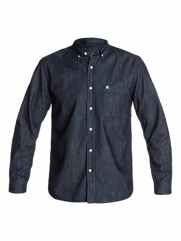 quiksilver, Gadfly Denim Long Sleeve Shirt, NAVY BLAZER (byj0) 0 Gadfly Denim Long Sleeve Shirt EQYWT03088 Quiksilver