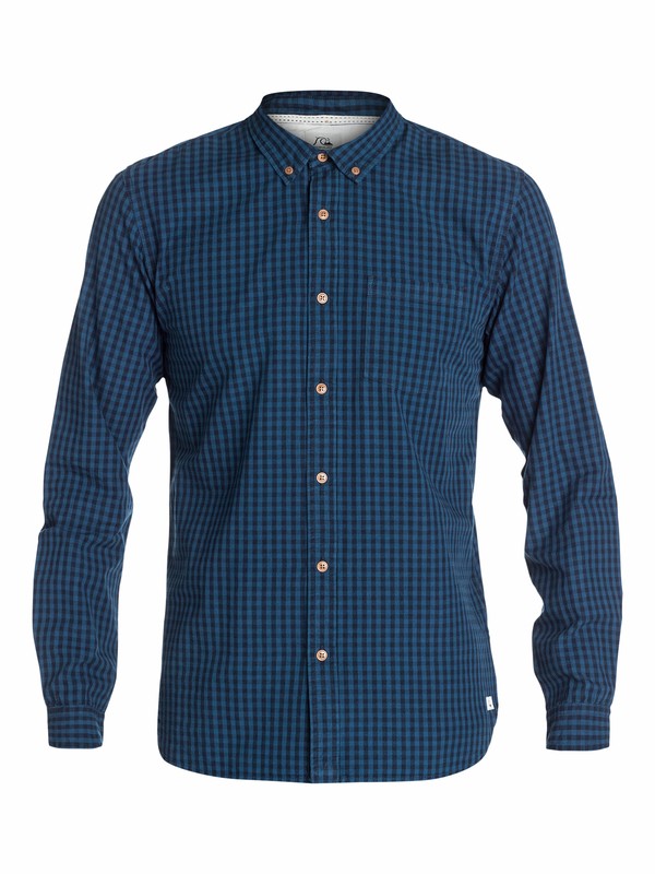 quiksilver, Dewsbery Long Sleeve Shirt, HOLBECK NAVY BLAZER (byj1) 0 Dewsbery Long Sleeve Shirt EQYWT03104 Quiksilver
