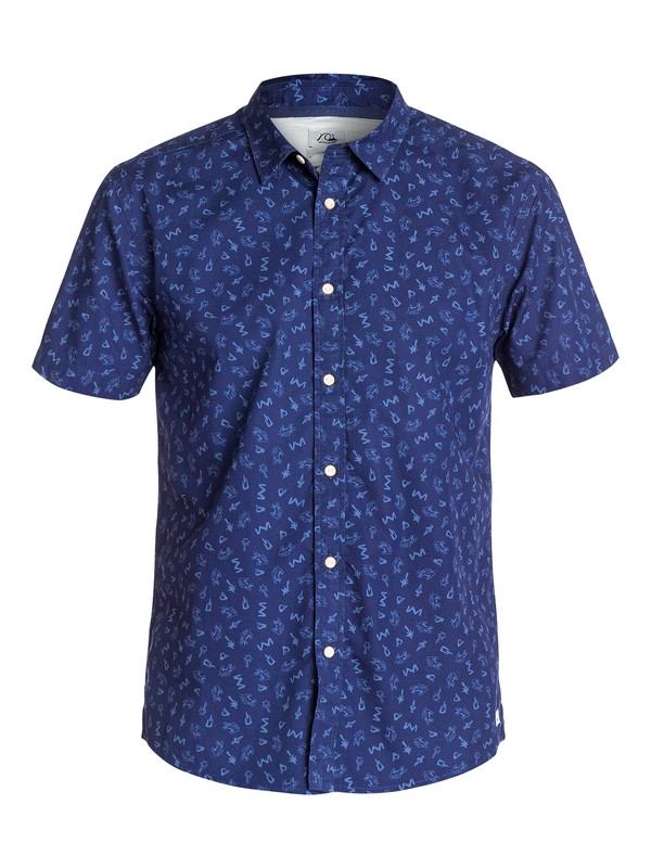 quiksilver, Ghetto Short Sleeve Modern Fit Shirt, GHETTO MARLIN (bmy6) 0 Ghetto Short Sleeve Modern Fit Shirt EQYWT03154 Quiksilver