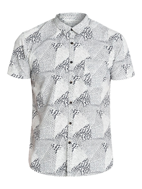 quiksilver, Excess Shirt Short Sleeve Slim Fit Shirt, EXCESS SNOW (wbk6) 0 Excess Shirt Short Sleeve Slim Fit Shirt EQYWT03159 Quiksilver