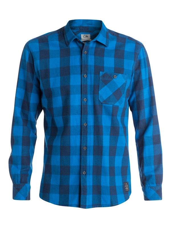 quiksilver, Motherfly Flannel Long Sleeve Modern Fit Shirt, MOTHERFLY VICTORIA BLUE (bqn1) 0 Motherfly Flannel Long Sleeve Modern Fit Shirt EQYWT03175 Quiksilver