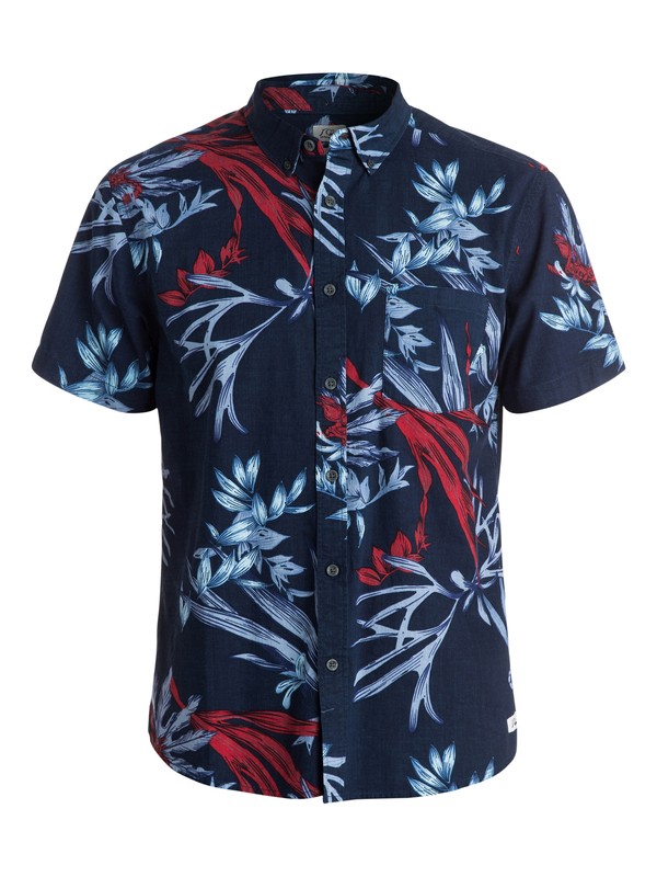 quiksilver, Scorpian Forest Short Sleeve Modern Fit Shirt, SCORPIAN NAVY BLAZER (byj6) 0 Scorpian Forest Short Sleeve Modern Fit Shirt EQYWT03202 Quiksilver
