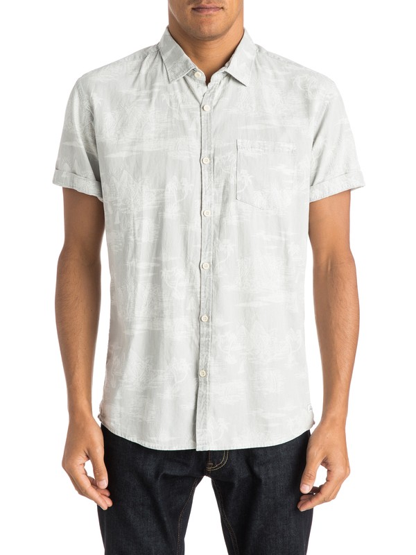quiksilver, Pyramid Point Shirt - Chemise manches courtes, PYRAMID POINT SHIRT HIGH RISE (sgr8) 0 Pyramid Point Shirt - Chemise manches courtes EQYWT03209 Quiksilver