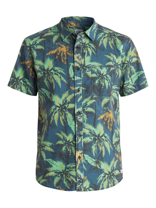 quiksilver, Sweaty Palm Short Sleeve Modern Fit Shirt, SWEATY PALM SHIRT DARK DENIM (brq8) 0 Sweaty Palm Short Sleeve Modern Fit Shirt EQYWT03220 Quiksilver