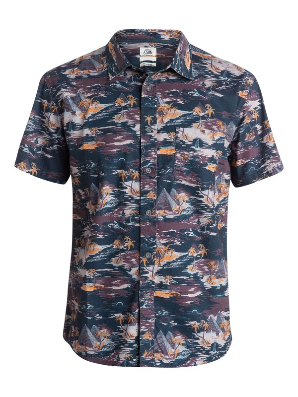 quiksilver, Nile Point Short Sleeve Shirt, NILE POINT SH NAVY BLAZER (byj9) 0 Nile Point Short Sleeve Shirt EQYWT03249 Quiksilver
