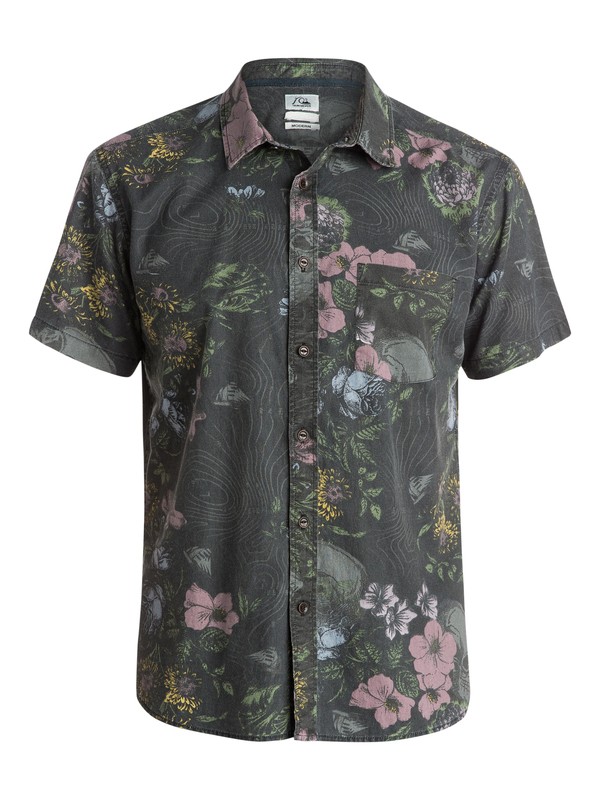 quiksilver, Floral Storm Short Sleeve Shirt, FLORAL STORM TARMAC (kta6) 0 Floral Storm Short Sleeve Shirt EQYWT03250 Quiksilver