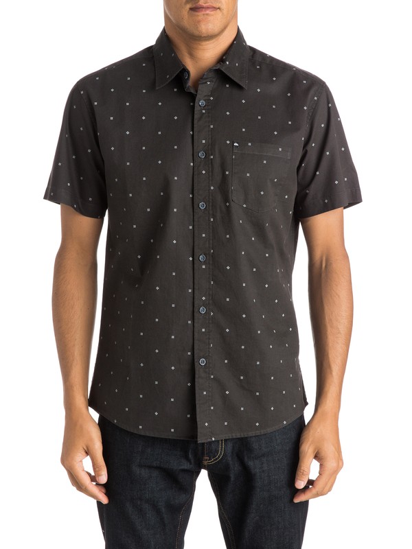 quiksilver, Everyday Mini Motif - Chemise manches courtes, MINI MOTIF ANTHRACITE (kvj6) 0 Everyday Mini Motif - Chemise manches courtes EQYWT03272 Quiksilver