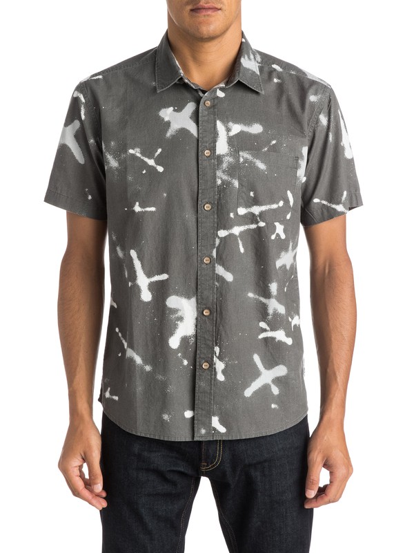 quiksilver, Markings Shirt Short Sleeve Shirt, MARKINGS CASTLEROCK (kpv6) 0 Markings Shirt Short Sleeve Shirt EQYWT03274 Quiksilver