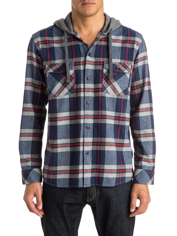 quiksilver, Snap Up Long Sleeve Shirt, SNAP UP MEDIEVAL BLUE (bte1) 0 Snap Up Long Sleeve Shirt EQYWT03277 Quiksilver