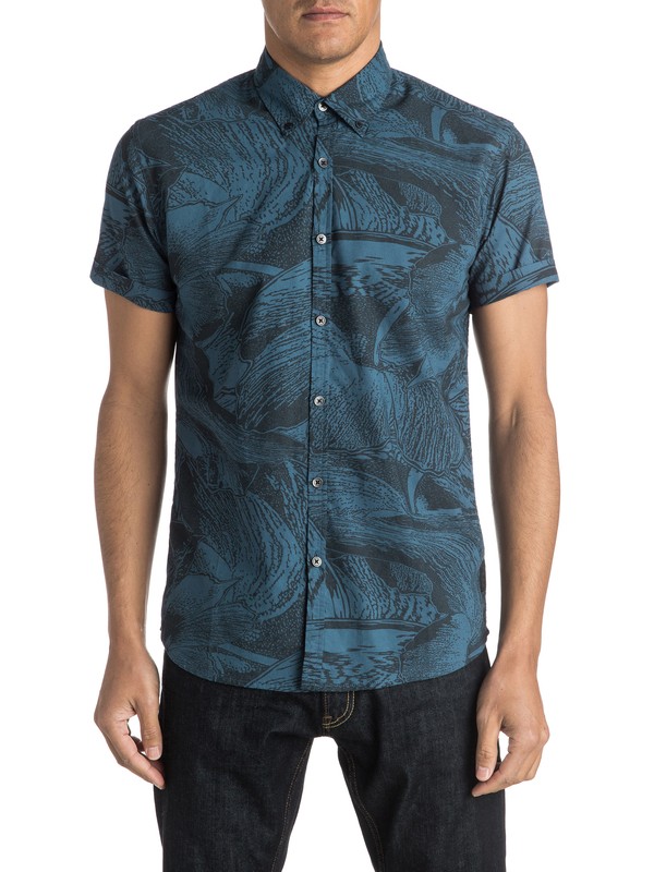 quiksilver, Dark Trip Shirt Short Sleeve Shirt, DARK TRIP DARK DENIM (brq6) 0 Dark Trip Shirt Short Sleeve Shirt EQYWT03281 Quiksilver
