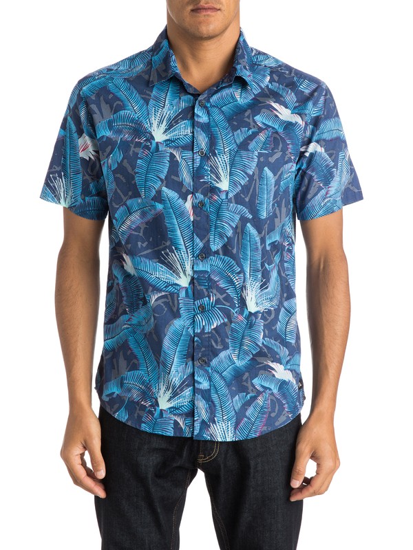 quiksilver, Riot Shirt - Chemise manches courtes, RIOT DARK DENIM (brq6) 0 Riot Shirt - Chemise manches courtes EQYWT03287 Quiksilver