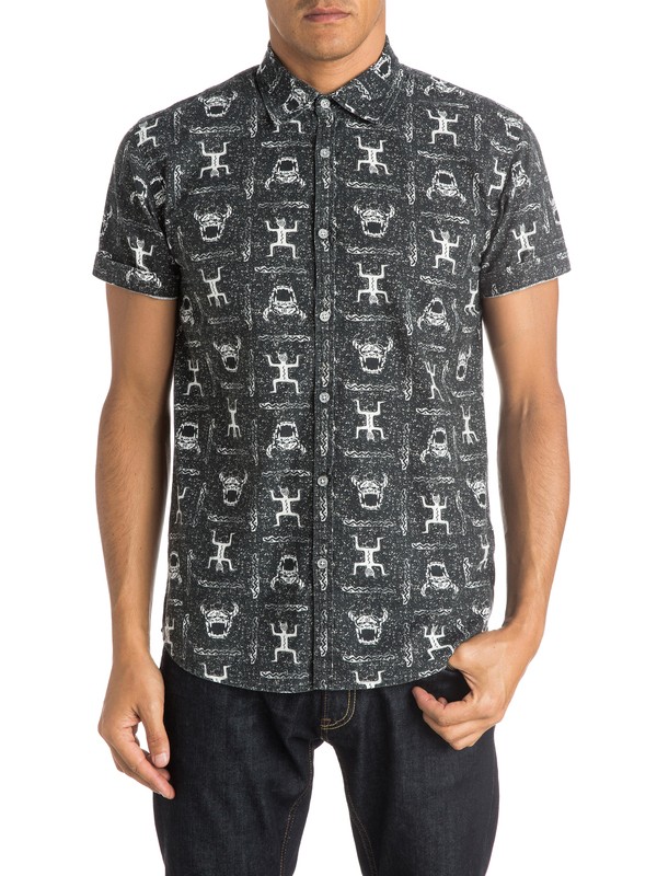 quiksilver, Skull Cave Shirt Shirt, SKULL CAVE ANTHRACITE (kvj6) 0 Skull Cave Shirt Shirt EQYWT03317 Quiksilver