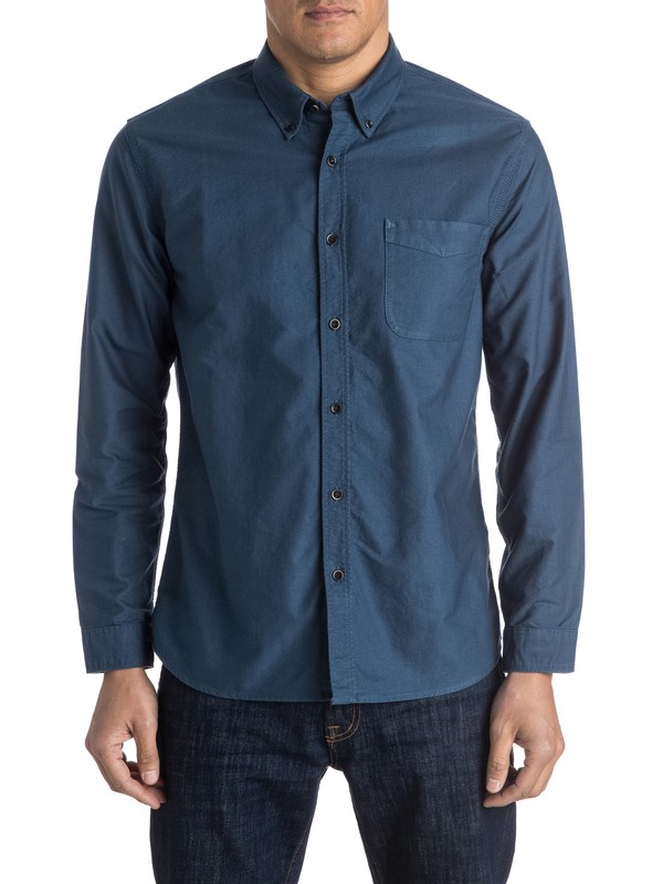 quiksilver, The Oxford - Long Sleeve Shirt, DARK DENIM (brq0) 0 The Oxford - Long Sleeve Shirt EQYWT03347 Quiksilver