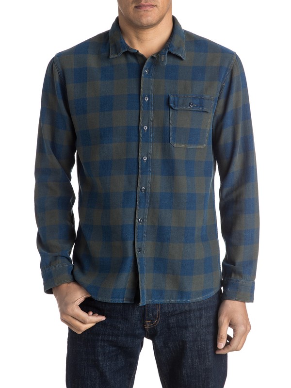 quiksilver, The Indigo Check - Chemise à manches longues, BELUGA INDIGO CHECK (kry1) 0 The Indigo Check - Chemise à manches longues EQYWT03348 Quiksilver