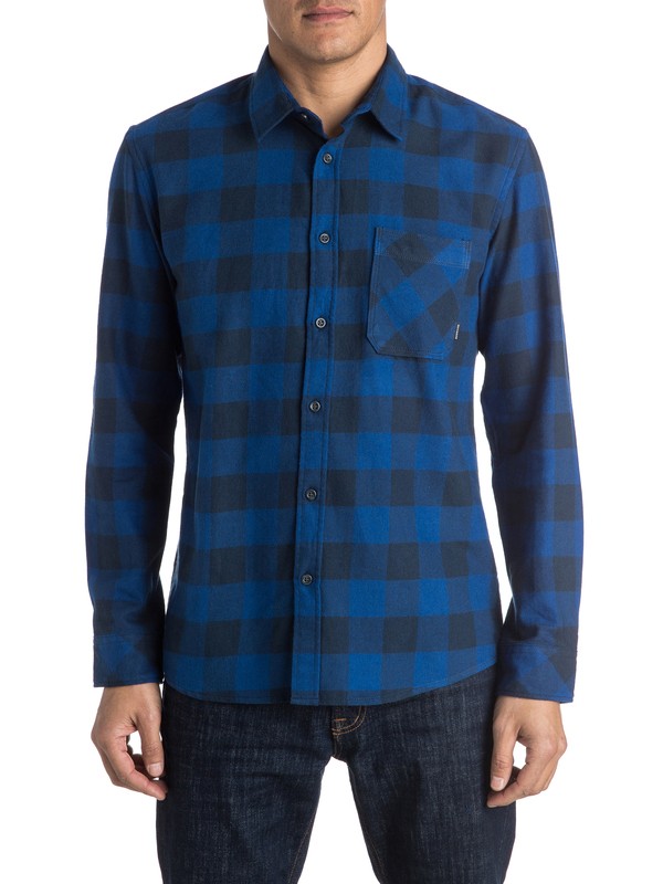 quiksilver, Motherfly Flannel Long Sleeve Shirt, MOTHERFLY NAVY BLAZER (byj1) 0 Motherfly Flannel Long Sleeve Shirt EQYWT03368 Quiksilver