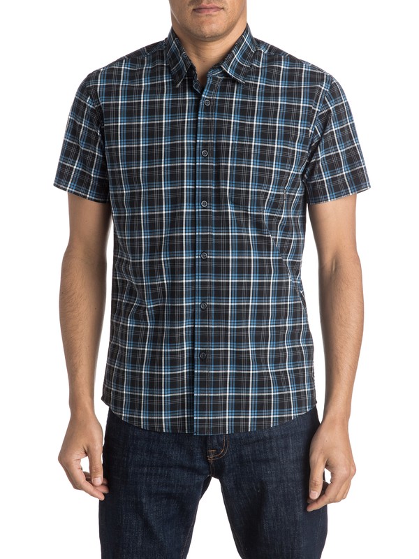 quiksilver, Everyday Check Short Sleeve Shirt, CHECK BLACK (kvj1) 0 Everyday Check Short Sleeve Shirt EQYWT03372 Quiksilver