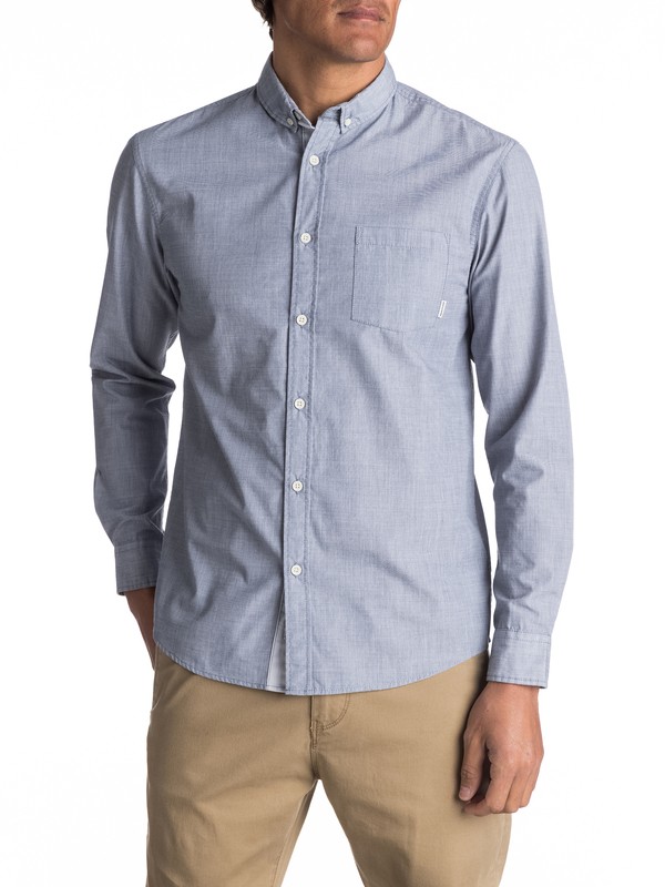 quiksilver, Everyday Wilsden - Chemise à manches longues, DARK DENIM (brq0) 0 Everyday Wilsden - Chemise à manches longues Bleu EQYWT03378 Quiksilver
