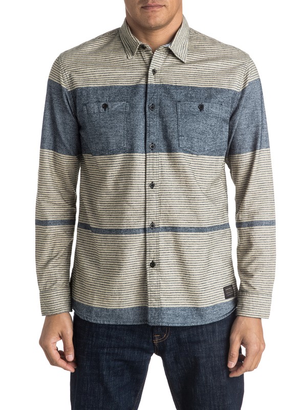 quiksilver, Retire Young Flannel Long Sleeve Shirt, RETIRE YOUNG NAVY (byj3) 0 Retire Young Flannel Long Sleeve Shirt EQYWT03383 Quiksilver