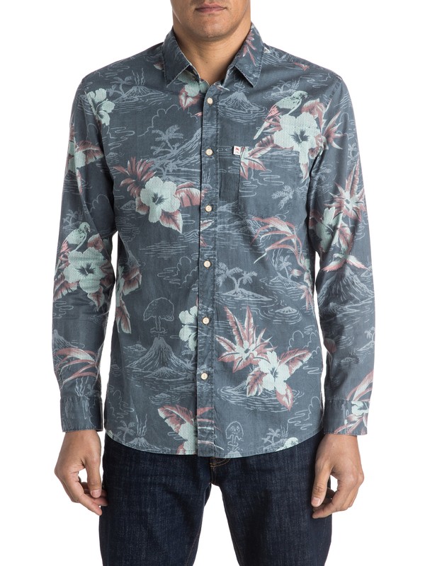 quiksilver, Parrot Jungle - Chemise à manches longues, PARROT JUNGLE NAVY (byj6) 0 Parrot Jungle - Chemise à manches longues EQYWT03394 Quiksilver