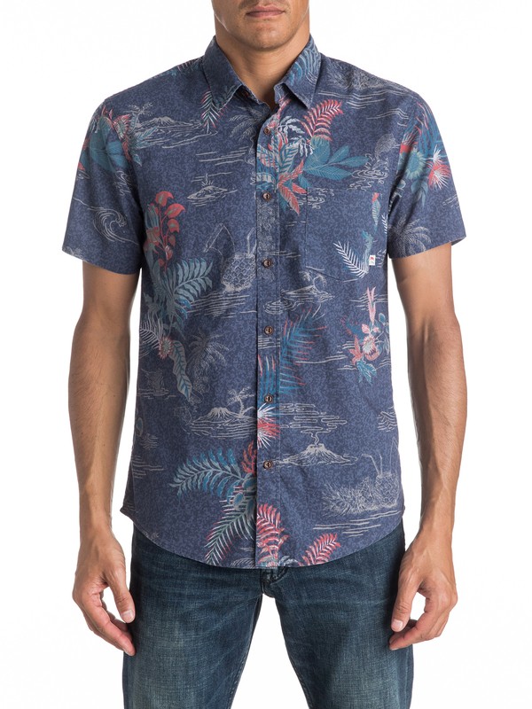 quiksilver, Channels Bruz - Chemise à manches courtes, NAVY BLAZER CHANNELS BRUZ (byj6) 0 Channels Bruz - Chemise à manches courtes EQYWT03447 Quiksilver