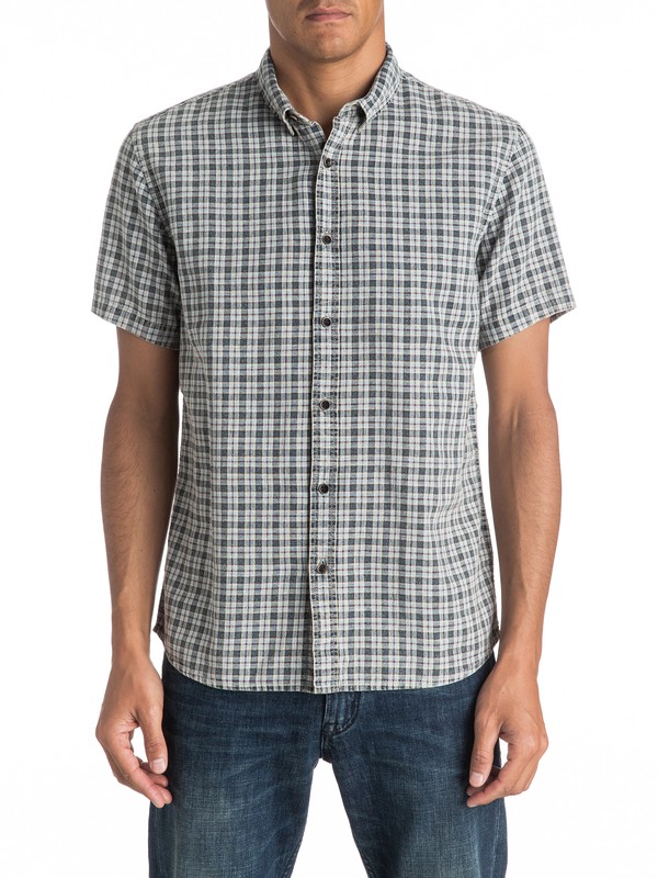 quiksilver, The Linen Check - Chemise à manches courtes, STONE LINEN (bhy2) 0 The Linen Check - Chemise à manches courtes EQYWT03488 Quiksilver