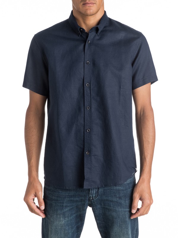 quiksilver, The Linen - Chemise à manches courtes, NAVY BLAZER (byj0) 0 The Linen - Chemise à manches courtes EQYWT03489 Quiksilver