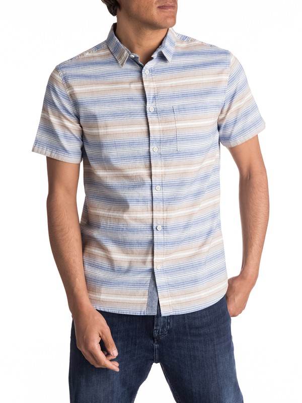 quiksilver, Aventail Update Short Sleeve Shirt, TURKISH SEA AVENTAIL (bqs3) 0 Aventail Update Short Sleeve Shirt Blue EQYWT03528 Quiksilver