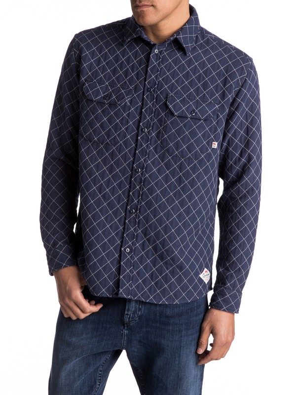 quiksilver, Rippa Down - Surchemise à manches longues pour Homme, MEDIEVAL BLUE (bte0) 0 Rippa Down - Surchemise à manches longues pour Homme Bleu EQYWT03540 Quiksilver