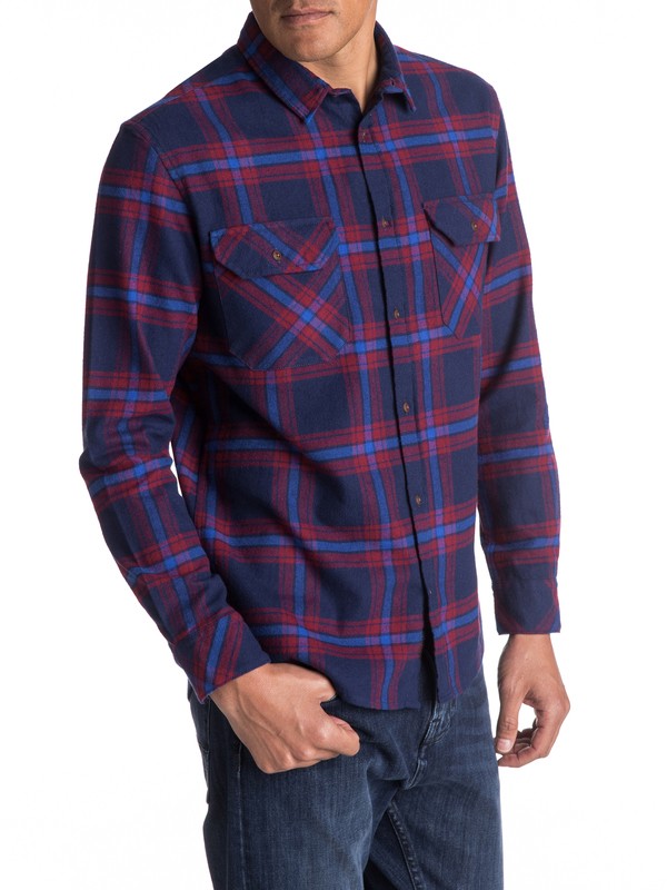quiksilver, Fitz Forktail Flannel - Chemise à manches longues pour Homme, NAVY FITZ FORKTAIL (byj1) 0 Fitz Forktail Flannel - Chemise à manches longues pour Homme Bleu EQYWT03544 Quiksilver
