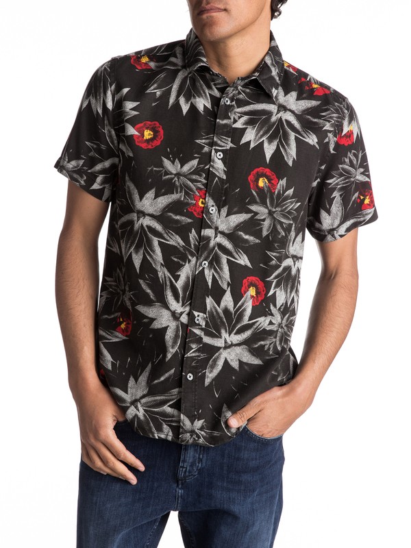 quiksilver, Agave - Camisa De Manga Corta para Hombre, AGAVE PRINT (kvj6) 0 Agave - Camisa De Manga Corta para Hombre EQYWT03563 Quiksilver